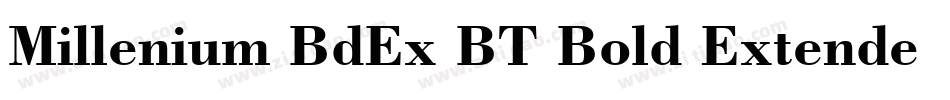 Millenium BdEx BT Bold Extended字体转换